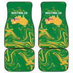 Proud To Be Australia Day Car Mats Kangaroo with National Color
