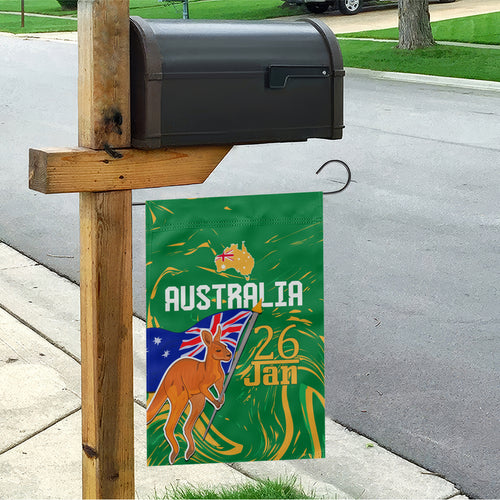 Proud To Be Australia Day Garden Flag Kangaroo with National Color