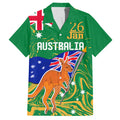 Proud To Be Australia Day Hawaiian Shirt Kangaroo with National Color