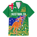 Proud To Be Australia Day Hawaiian Shirt Kangaroo with National Color