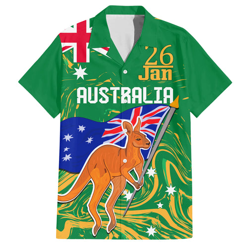 Proud To Be Australia Day Hawaiian Shirt Kangaroo with National Color