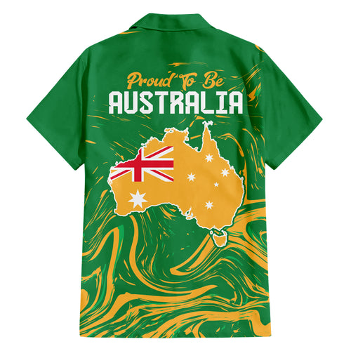 Proud To Be Australia Day Hawaiian Shirt Kangaroo with National Color