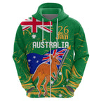 Proud To Be Australia Day Hoodie Kangaroo with National Color