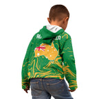 Proud To Be Australia Day Kid Hoodie Kangaroo with National Color
