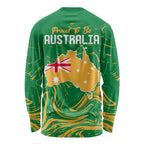 Proud To Be Australia Day Long Sleeve Shirt Kangaroo with National Color