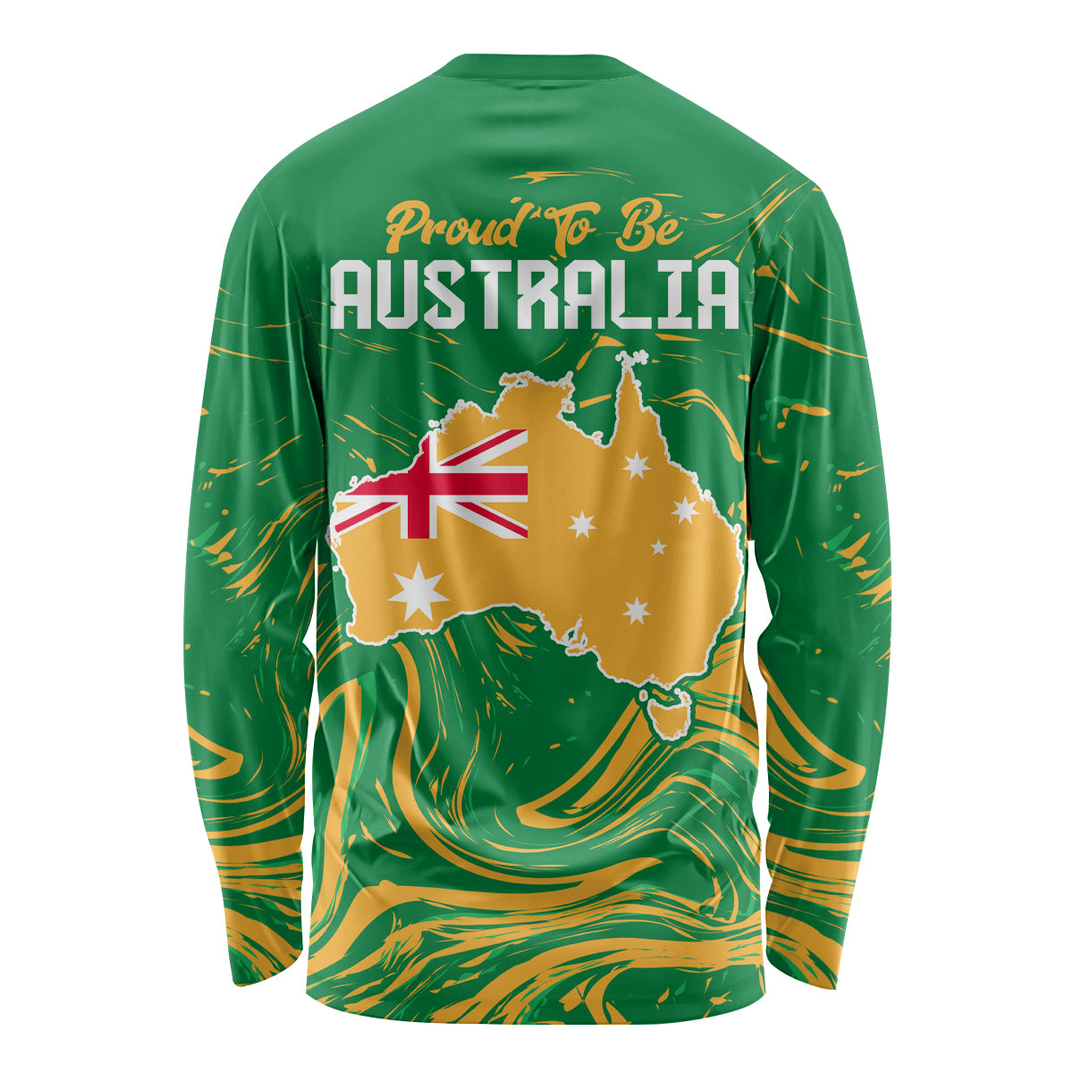 Proud To Be Australia Day Long Sleeve Shirt Kangaroo with National Color
