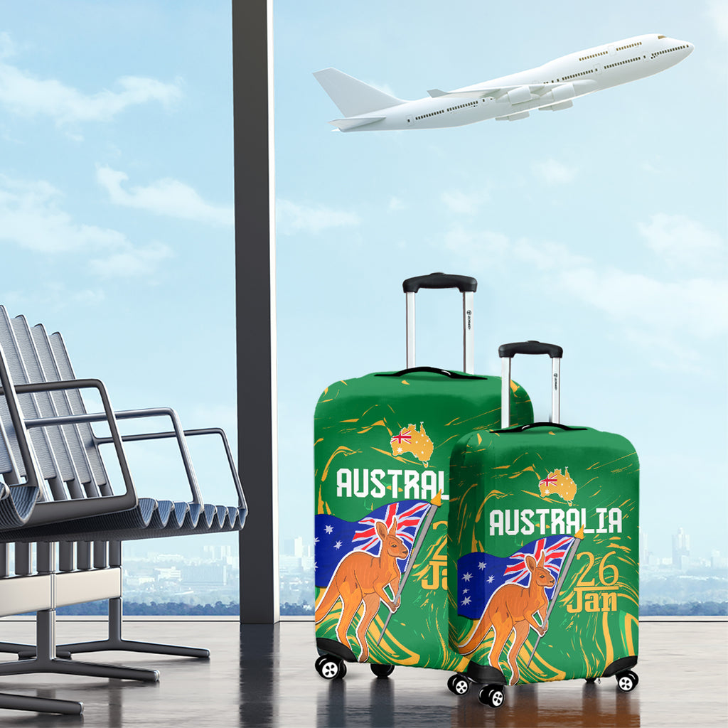 Proud To Be Australia Day Luggage Cover Kangaroo with National Color