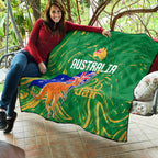 Proud To Be Australia Day Quilt Kangaroo with National Color