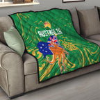 Proud To Be Australia Day Quilt Kangaroo with National Color