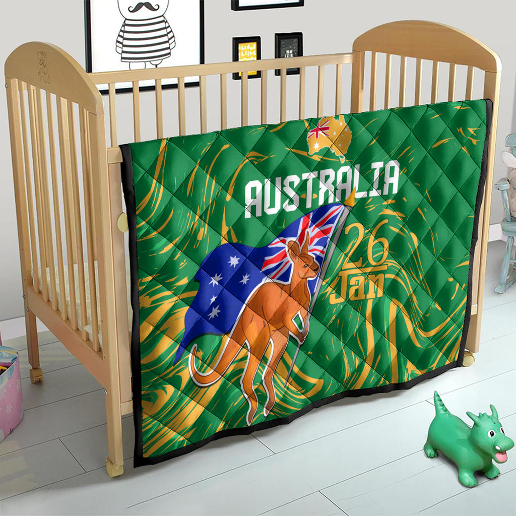 Proud To Be Australia Day Quilt Kangaroo with National Color