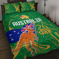 Proud To Be Australia Day Quilt Bed Set Kangaroo with National Color