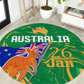 Proud To Be Australia Day Round Carpet Kangaroo with National Color
