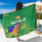Proud To Be Australia Day Sarong Kangaroo with National Color