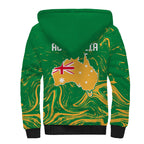 Proud To Be Australia Day Sherpa Hoodie Kangaroo with National Color