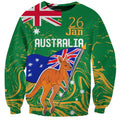 Proud To Be Australia Day Sweatshirt Kangaroo with National Color