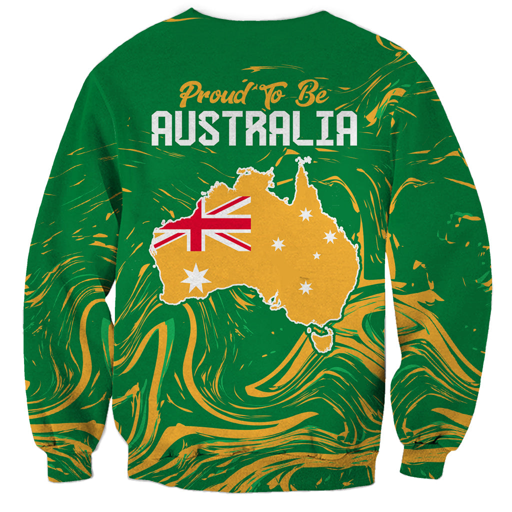 Proud To Be Australia Day Sweatshirt Kangaroo with National Color