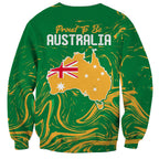 Proud To Be Australia Day Sweatshirt Kangaroo with National Color