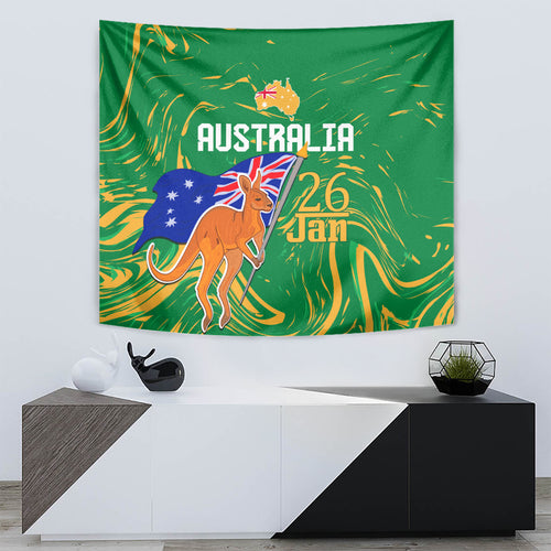 Proud To Be Australia Day Tapestry Kangaroo with National Color
