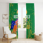 Proud To Be Australia Day Window Curtain Kangaroo with National Color