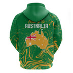 Proud To Be Australia Day Zip Hoodie Kangaroo with National Color