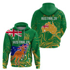 Proud To Be Australia Day Zip Hoodie Kangaroo with National Color