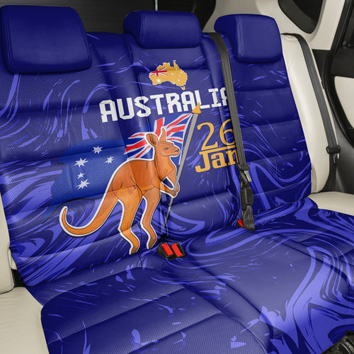 Proud To Be Australia Day Back Car Seat Cover Kangaroo with Flag Color