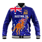 Proud To Be Australia Day Baseball Jacket Kangaroo with Flag Color