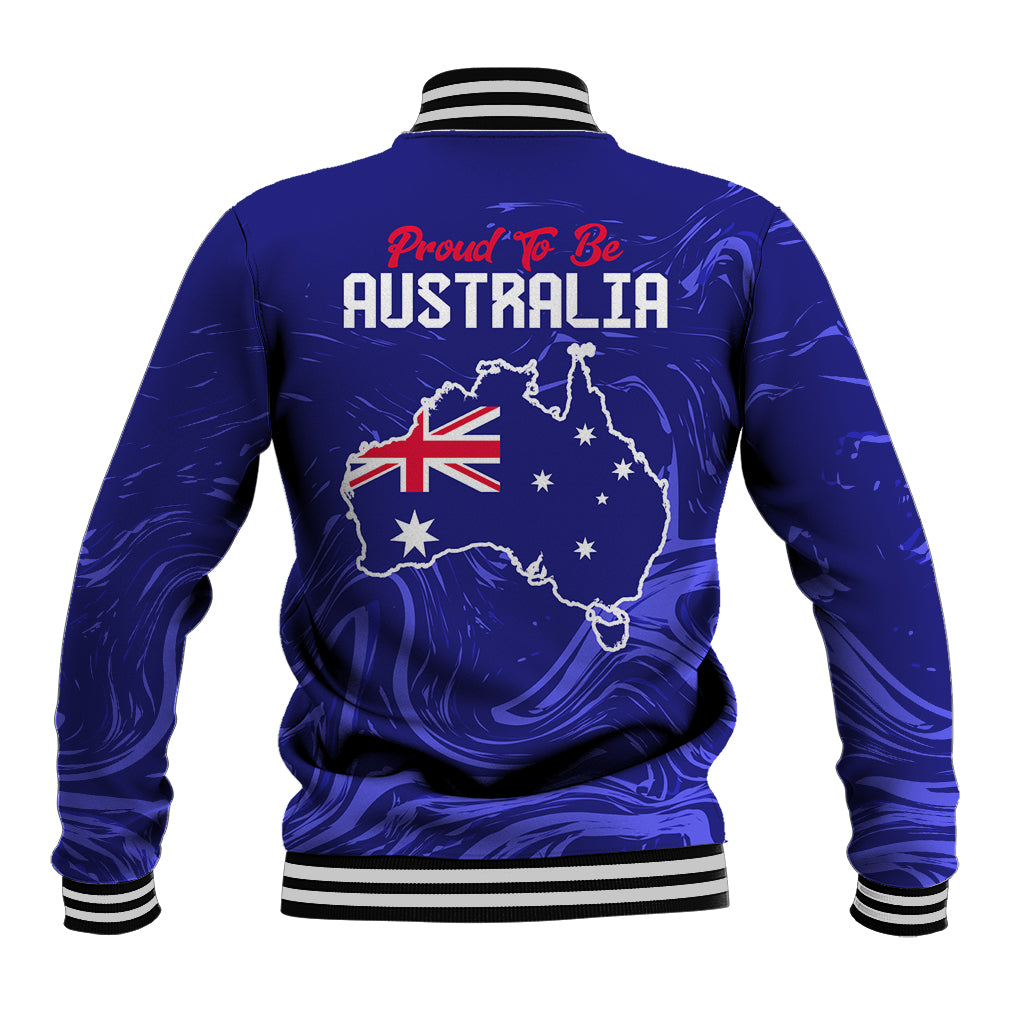 Proud To Be Australia Day Baseball Jacket Kangaroo with Flag Color