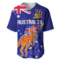 Proud To Be Australia Day Baseball Jersey Kangaroo with Flag Color
