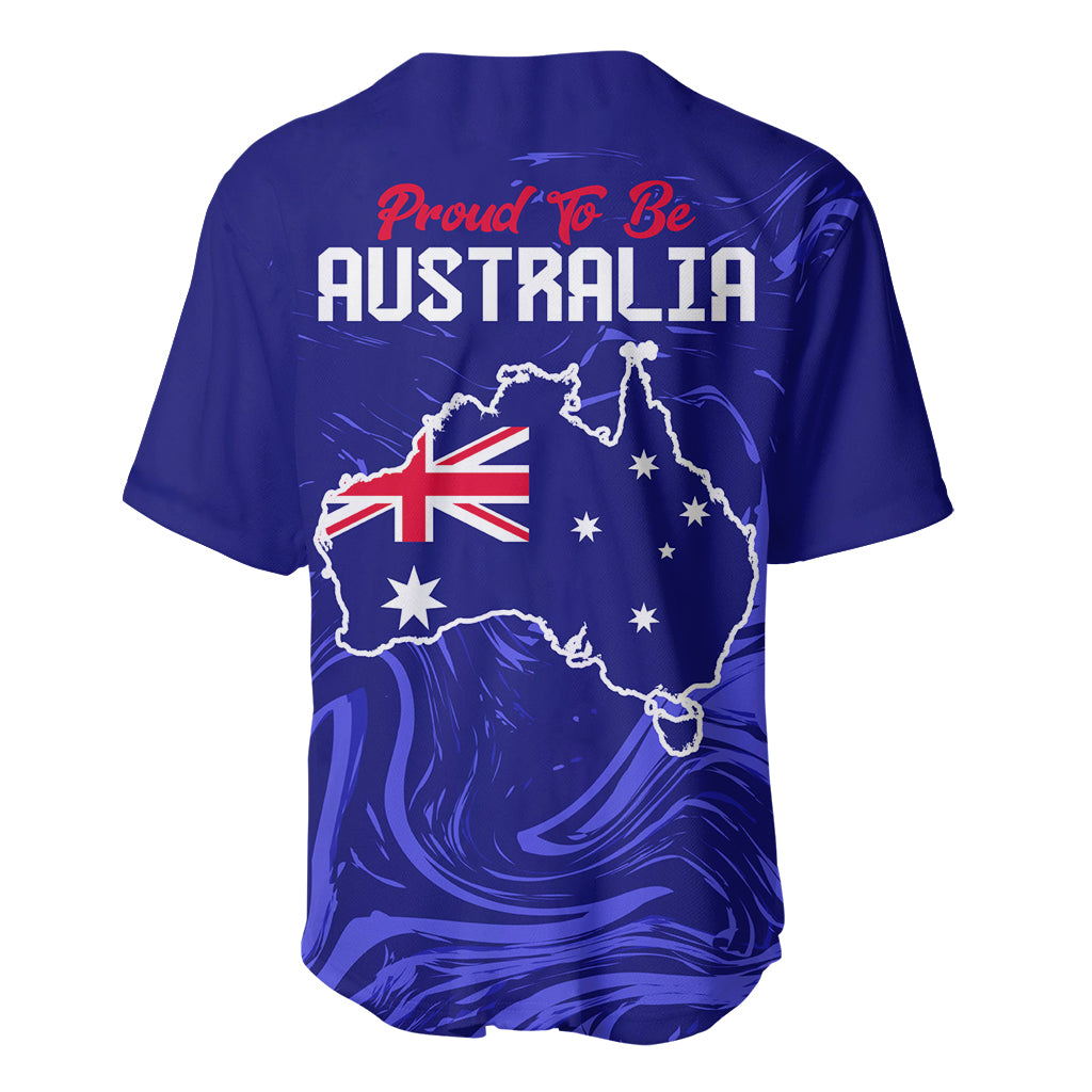 Proud To Be Australia Day Baseball Jersey Kangaroo with Flag Color