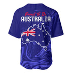 Proud To Be Australia Day Baseball Jersey Kangaroo with Flag Color