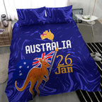 Proud To Be Australia Day Bedding Set Kangaroo with Flag Color