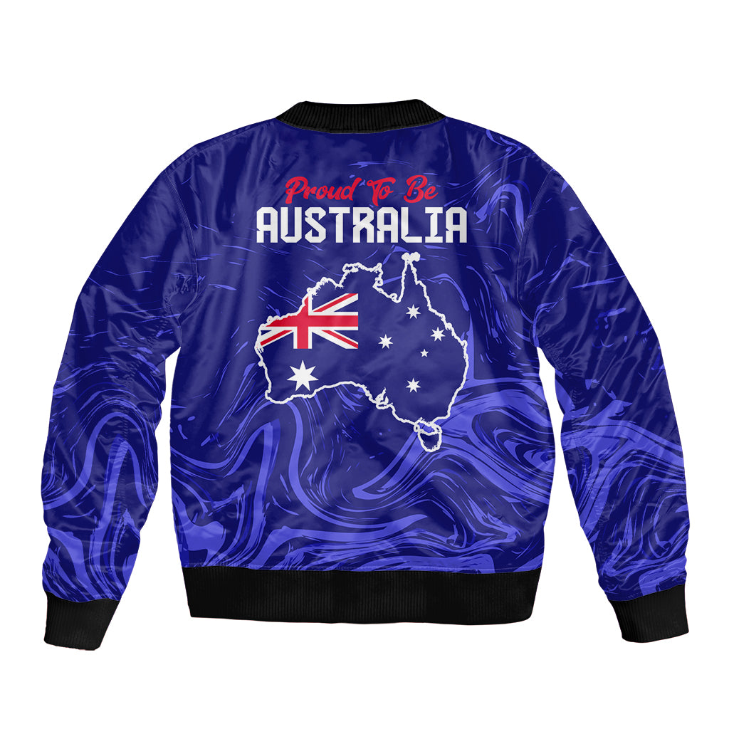 Proud To Be Australia Day Bomber Jacket Kangaroo with Flag Color