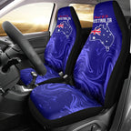 Proud To Be Australia Day Car Seat Cover Kangaroo with Flag Color