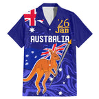 Proud To Be Australia Day Family Matching Mermaid Dress and Hawaiian Shirt Kangaroo with Flag Color