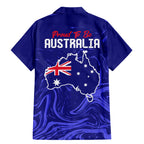 Proud To Be Australia Day Family Matching Mermaid Dress and Hawaiian Shirt Kangaroo with Flag Color