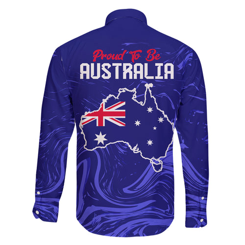 Proud To Be Australia Day Family Matching Off Shoulder Short Dress and Hawaiian Shirt Kangaroo with Flag Color