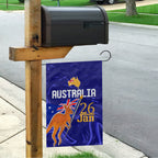 Proud To Be Australia Day Garden Flag Kangaroo with Flag Color