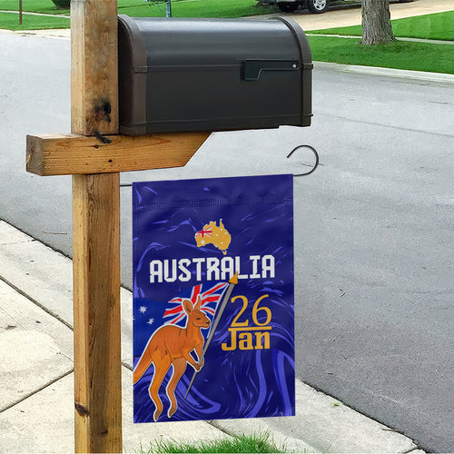 Proud To Be Australia Day Garden Flag Kangaroo with Flag Color