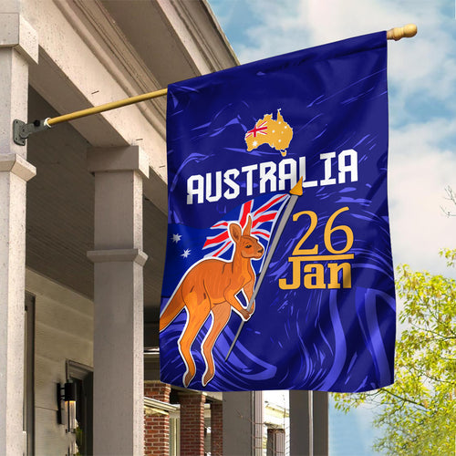 Proud To Be Australia Day Garden Flag Kangaroo with Flag Color
