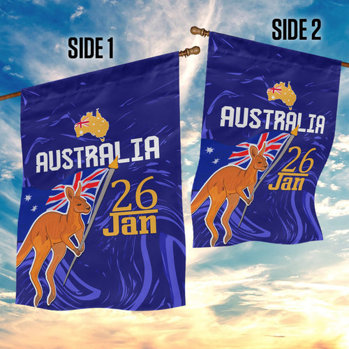 Proud To Be Australia Day Garden Flag Kangaroo with Flag Color