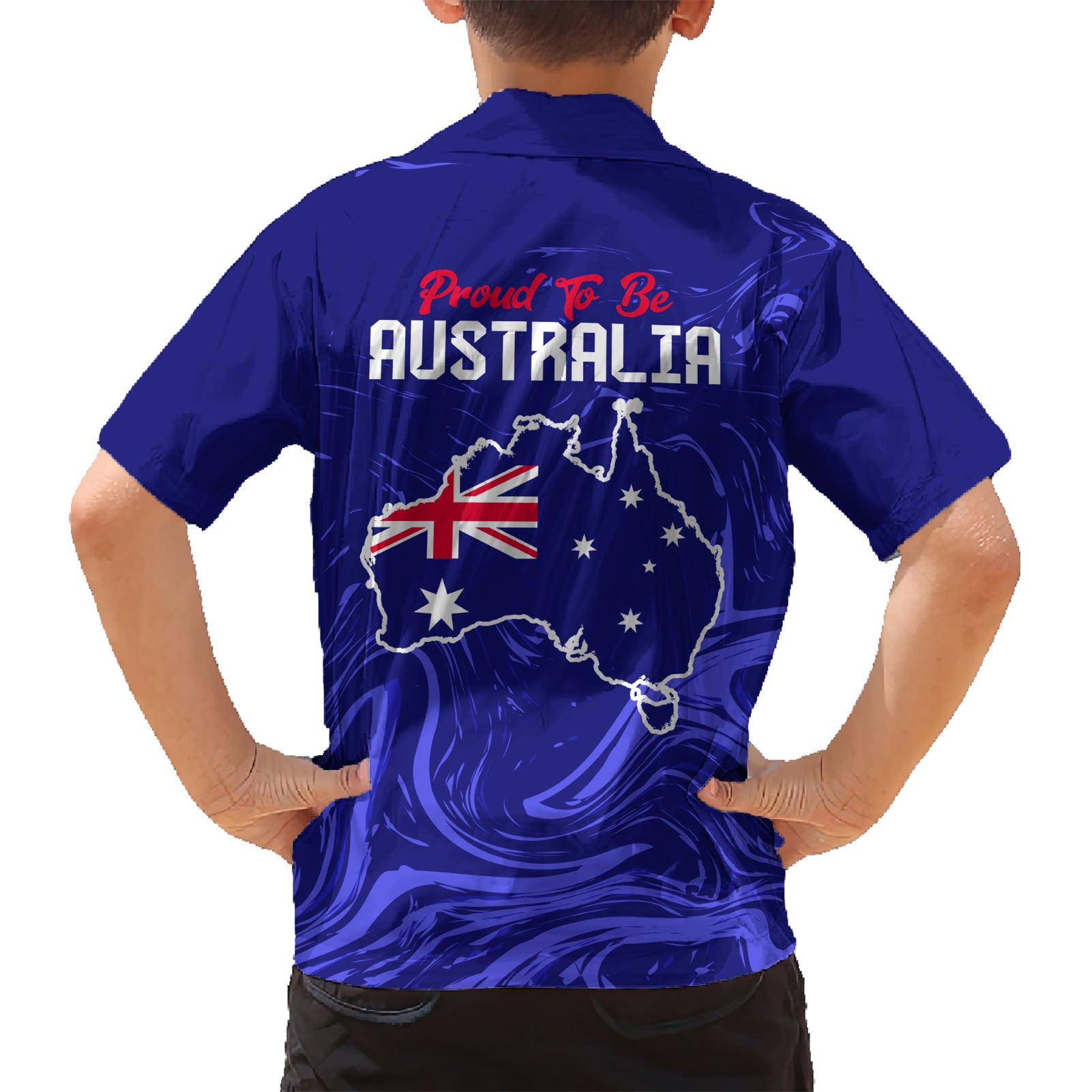 Proud To Be Australia Day Hawaiian Shirt Kangaroo with Flag Color