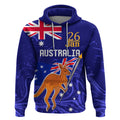 Proud To Be Australia Day Hoodie Kangaroo with Flag Color