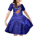Proud To Be Australia Day Kid Short Sleeve Dress Kangaroo with Flag Color
