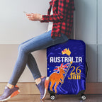 Proud To Be Australia Day Luggage Cover Kangaroo with Flag Color