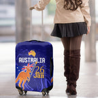 Proud To Be Australia Day Luggage Cover Kangaroo with Flag Color