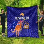 Proud To Be Australia Day Quilt Kangaroo with Flag Color