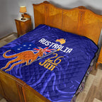 Proud To Be Australia Day Quilt Kangaroo with Flag Color