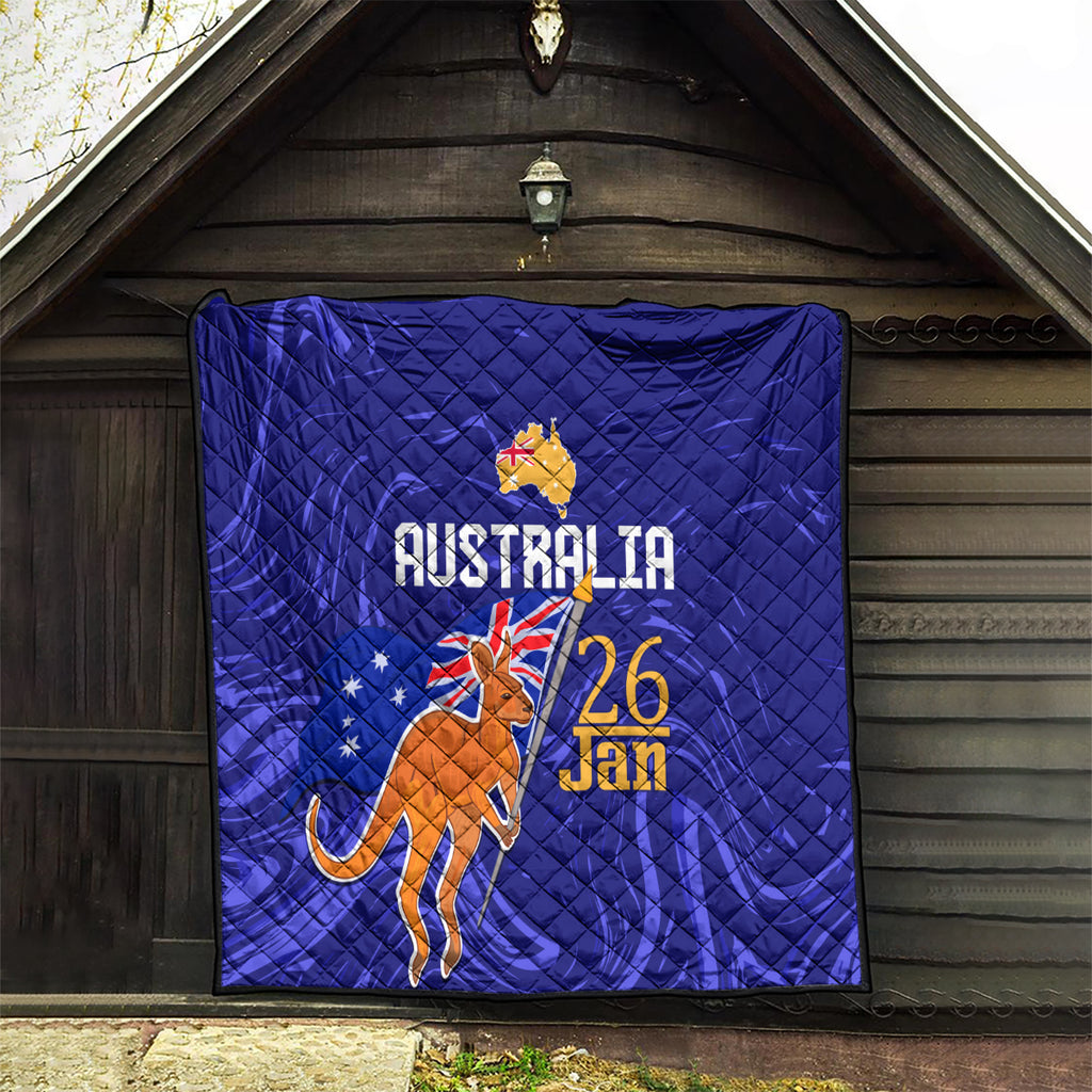 Proud To Be Australia Day Quilt Kangaroo with Flag Color