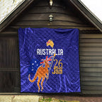Proud To Be Australia Day Quilt Kangaroo with Flag Color